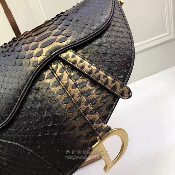 Dior包 Dior saddle頂級蟒蛇皮系列 迪奧馬鞍包 Dior斜挎小包 大號M9001  Dyd1008